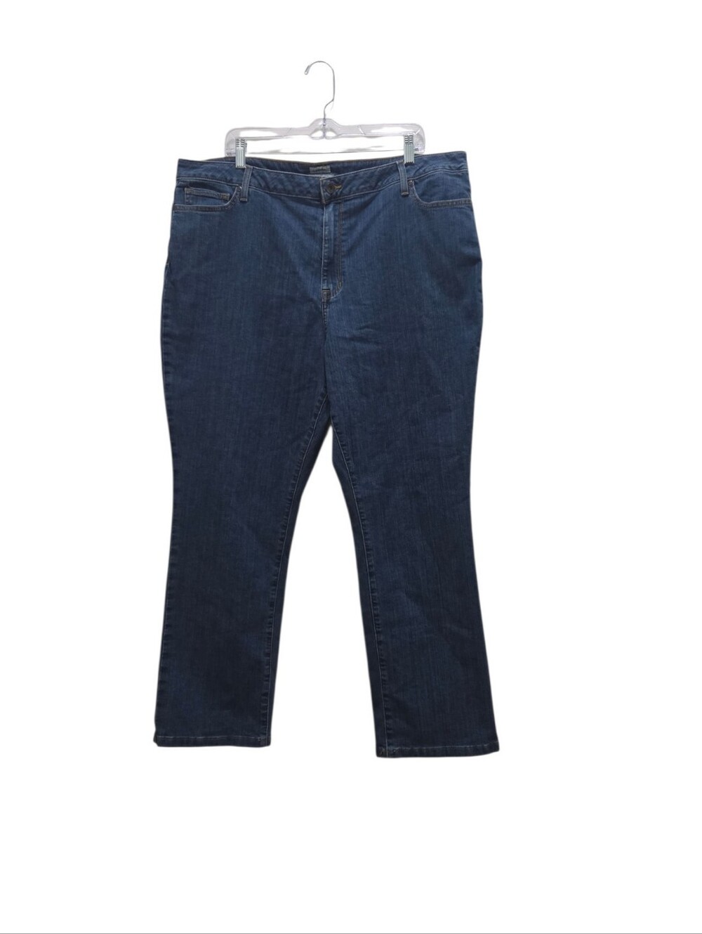 L.L.Bean Womens 20W Classic Fit Straight Leg Stretch Jeans Blue Denim Plus Size